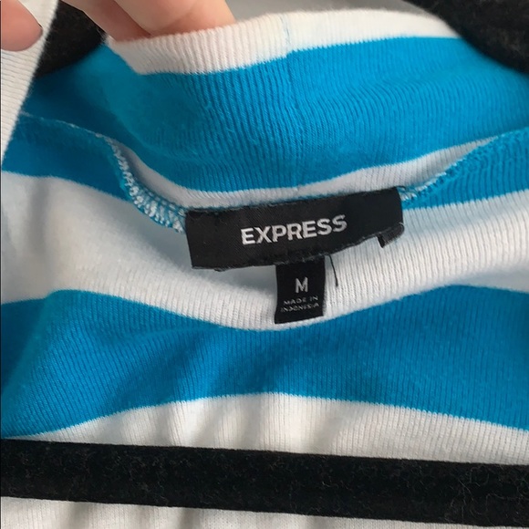 Cozy drape front long striped cardigan - Picture 4 of 6